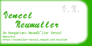 vencel neumuller business card